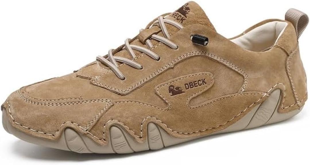 Women's Fashion Casual Walking Shoes Retro Leather Lightweight Outdoor Sports Sneakers for Hiking Trailing (Size 5)