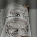 shinic 3-Speeds Window Fan with 180+90 Rotatable Fans, Manual Reversible, Vertical Window Fan with Rigid & Accordion Expanders, Width Adjustable (21.65" to 33.27"), Ideal for Home, Kitchen, Bedroom