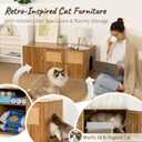 Cat Litter Box Enclosure Furniture with Storage, 42.5"L x 18.5"W x 16.9"H