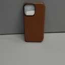 SHIELDON Slim Wallet Case for iPhone 16 Pro Max 6.9", Genuine Leather Slim Folio Magnetic Wireless Charging Card Holder Shock-Absorbent Cover Compatible with iPhone 16 Pro Max - Saddle Brown