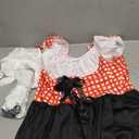 3 pieces Women's Oktoberfest Costume Dress German Bavarian Beer Plaid Maid Dirndl Dress Halloween Party Outfits, Size L