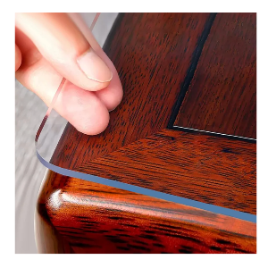 OstepDecor Clear Table Protector 24 x 36 Inch, 2mm Thick Plastic Table Cover, Waterproof PVC Clear Table Cover Protector, Desk Protector Mat, Writing Desk Pad for Desktop, Coffee & Dining Room Table