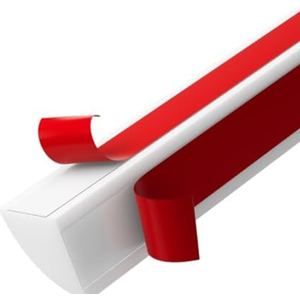 Pack of 2 Pluden Flexible Quarter Round Molding Trim, Double-Sided Self Adhesive Peel and Stick Quarter Round Rubber Trim Molding for Wall Edge Corner, Cabinet Edge, Countertops, 39inch, White