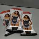 3 x Dreamgirl Women's Sexy Fashion Lingerie, French Maid-Themed Teddy and Apron (Black)