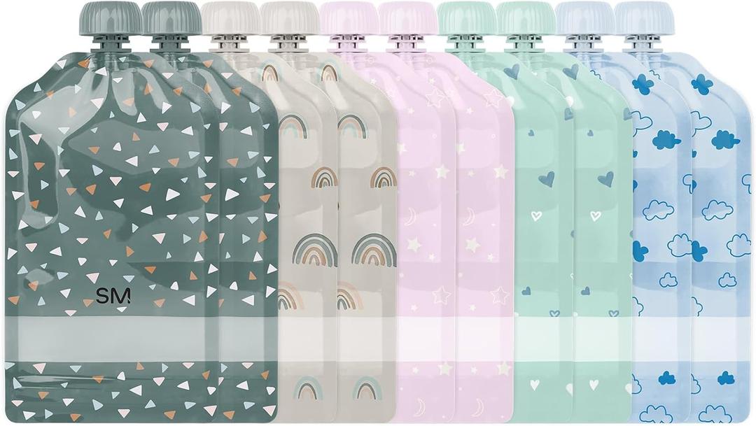 Simple Modern Reusable Baby Food Pouches for Toddlers | BPA Free Plastic, Food Safe, Freezer Safe | Refillable for Applesauce Yogurt & Puree Squeeze Pouch | 10 pack | 5oz | Assorted Simple Modern Reusable Baby Food Pouches for Toddlers | BPA Free Plastic, Food Safe, Freezer Safe | Refillable for Applesauce Yogurt & Puree Squeeze Pouch | 10 pack | 5oz | Assorted