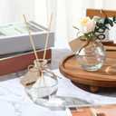 Baderke 5 Sets 5 oz Mini Glass Bottle with Cork Lids Round Small Decorative Jar Ball Shaped Glass