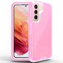 for Samsung Galaxy S22 Plus Case Galaxy S22+ Case Military Drop Tested 3 in 1 Full Body Protective Cover Heavy Duty Armor Rugged Shockproof for Galaxy S22 Plus S22+ Phone Case (Clear Red)