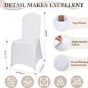 Banquet Chair Cover - 1 Pc Upgraded Stretch Dining Chair Cover - Protector for Wedding Holidays Banquet Party Celebration Event Hotel (White)