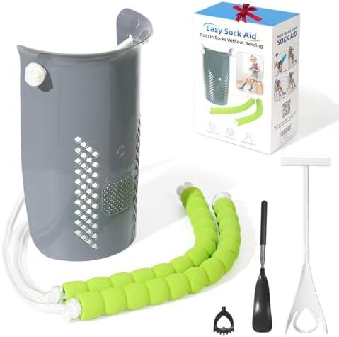Sock Aids for Putting On Socks | No Bending Flexible Wide Feet Sockaid Assistant Device for Seniors/Disabled | Elderly Socks Helper Tool (Basic) 2026