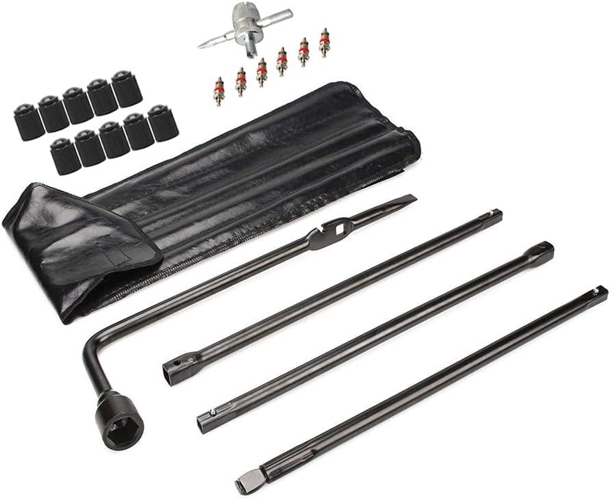 Dr.Roc Spare Tire Tool Kit with Spare Tire Jack Handle and Lug Wrench Spare Tire Kit Compatible with Chevy Silverado Tahoe Avalanche Suburban GMC Sierra Yukon 1999-2019 Cadillac Escalade 2002-2018