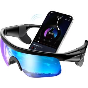 Bluetooth Sunglasses for Men & Women - Premium Clear Sound Open Ear Audio Glasses for Running Cycling, Polarized UV400, Anti-Slip Lightweight Comfort