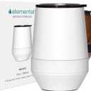 Elemental Recess Tumbler - Triple Wall Insulated Stainless Steel Coffee Mug for Hot & Cold Drinks - Portable Cup with Shatterproof Sip Lid for Camping, Outdoor & Travel - 10oz - White