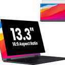 HD Laptop Privacy Screen 13.3 inch, Upgraded Laptop Privacy Screen for 16:9 Widescreen Removable Anti Glare Screen Cover and Blue Light UV-Blocking Filter