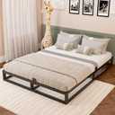 Bilily 6 Inch Full Size Bed Frame with Steel Slat Support, Low Profile Full Metal Platform Bed Frame Support Mattress Foundation, Heavy Duty,No Box Spring Needed,Easy Assembly,Noise Free