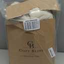 Cozy Bliss Faux Fur Throw Blanket for Couch, Cozy Warm Plush Striped Blanket for Sofa Bedroom Living Room, 50 * 60 Inches Beige