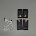 WILLED Motion Sensor Night Lights, Wireless Stair Lights Indoor, Battery Rechargeable Night Lights for Stairway, Hallway, Kitchen, Closet, Cabinet, Bedroom, Kids' Room(4-Pack) (Black)