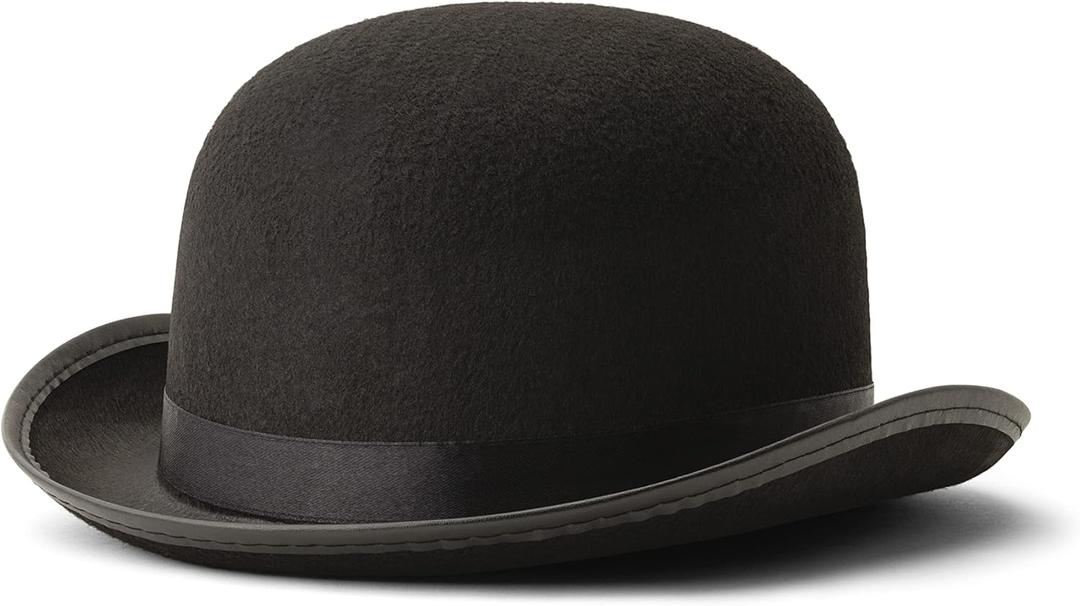 Dress Up America Derby Hats - Derby Bowler Hat for Kids and Adults - Black Velvet Bowler Hat Costume