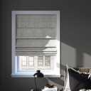 Sun Zero Seraphina Textured Total Blackout Cordless Roman Shade, 33" x 64", Gray