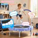 ZCMHAXJ 36" Toddler Trampoline, 3FT ASTM Certified Foldable Mini Trampoline for Kids with Animal Pattern, Kids Trampolines Indoor with Foam Handle, Gifts for Boys&Girls