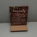 Chunful in Loving Memory Wedding Sign Acrylic Memorial Table Sign for Wedding Wooden Decor for Ceremony and Reception(Greenery)
