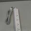 One Beat 10 ft Extension Cord,Power Strip Surge Protector 8 Widely AC Outlets 3 USB,Flat Plug,Desktop Charging Station with Overload Protection,Wall Mount for Home,Office,Travel,Computer ETL Listed (White)