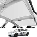 Roof Sunshades for Tesla Model 3 2025, Upgraded 3.0 Sunroof Shade Sunshade Roof Sun Shade for 2024-2025 New Tesla Model 3 Highland Accessories(Ice White)_12Pcs Clips