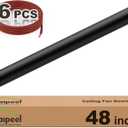 Haipeel 48 Inch Ceiling Fan Downrod, 4 FT Extension Rod with Extended Cord, 1 Inch Diameter Not Threaded Downrod for Ceiling Fan, Heavy Duty Ceiling Fan Accessories (Black)
