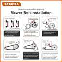 125907X 532125907 Mower Drive Belt Replacement for AYP Craftsman Poulan Husqvarna 105732X 120302X 193214 532125907 5321932141/2" x 90"