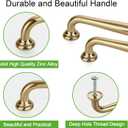 SAILING 10 Pack Cabinet Handles-5"/128mm Screw Spacing Champagne Bronze Furniture Hardware Handles for Kitchen Cabinets Bedroom Dresser Wardrobe Cabinet Pulls