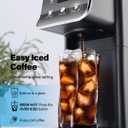 K Cup Coffee Maker, Single Serve Hot & Iced for K-Cup & Grounds | 52oz Removable Reservoir, Single Cup Coffee Maker with Bold Setting, 6-14oz Brew Sizes, Reusable Filter, Compact Design, Gray
