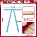 2 x 24 Pcs Light Blue Velvet Bows Ornaments for Christmas Tree, Vintage Rustic Velvet Christmas Bows Tree Decorations, Indoor Home Decor for Wreath Mantle Gift Wrap Holiday Decor, 3/8'' W, 5 * 7 inch