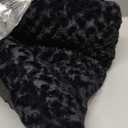 KSIIA Washable Dog Bed Anti-Slip Dog Crate Beds Deluxe Plush Kennel Pad Comfy Pet Sleeping Mat for Small Dogs, 23" x 18", Black