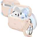 ESR for AirPods 4 Case, Compatible with AirPods 4th Generation Case (2024), Compatible with MagSafe, Powerful Drop Protection, Magnetic Lid, Cyber Series, Desert Titanium