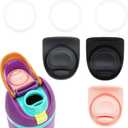 BOXOB 3pcs O Seal Ring & 3pcs Silicone Stoppers for Owala Freesip Cap, Silicone Water Bottle Top Lid Gasket BPA-Free Sealing Accessories for Owala Freesip 24/32oz (Color 4)