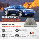 Carbon Cabin Air Filter Replacement - Pack of 1 - Made in USA - Compatible with Various Cadillac XLR and Chevrolet Corvette - Replaces O.E. 15861929, 10345066, 15848592, 25917369, 22862632