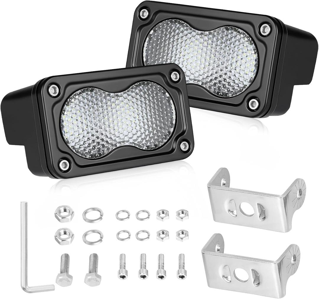 Diffused LED Pods 3 Inch 40W CREE LED Auxiliary Work Lights | High Intensity CREE LEDs Scene Lights Ditch Camper Fishing Area Lights for Trucks Pickup Camper Tractor Trailer SUV