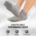 Ankle Athletic Running Sports Low Cut Socks Wicking Arch Support Tab Socks for Men and Women 6 Pairs (Gray, S)