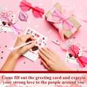 Geiserailie 24 Pcs Valentines Day Gifts Valentines Day Heart Glasses with Cards for Greeting Gifts Exchange Favors