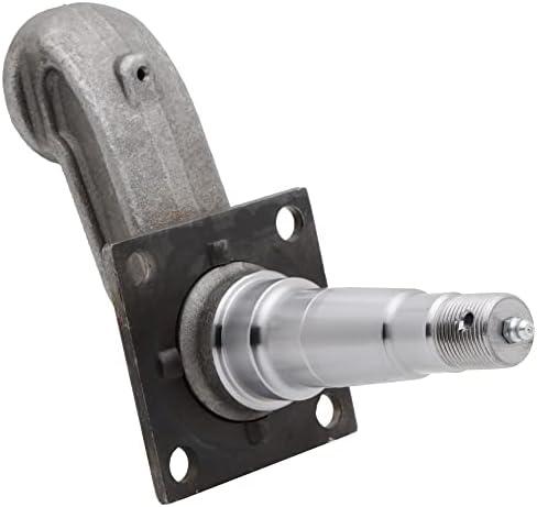 QJZ SP504 - Trailer Spindle for 3500 lbs Axle - #84 E-Z Lube Weld-On - Drop Style (4 in) with Brake Flange Compatible with Bearings Kit: L44649/10 & L68149/11