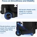 KAVIGOR Rolling Baseball Bag with Wheels, 60L Capacity Softball Bag Holds 4 Bats for Boys and Girls, Youth Equipment Bag with Shoe Compartment, Large