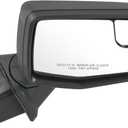 JDMSPEED Right Passenger Side Mirror Compatible with 2019-2024 Chevy Silverado 1500 Black Heated Power Glass Manual Folding Temperature Sensor Replace#GM1321583(7 Pins)