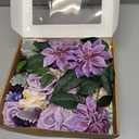 Ling's moment Artificial Flowers Box Set for DIY Wedding Bouquets Centerpieces Arrangements Party Baby Shower Home Decorations (Dreamy Purple)