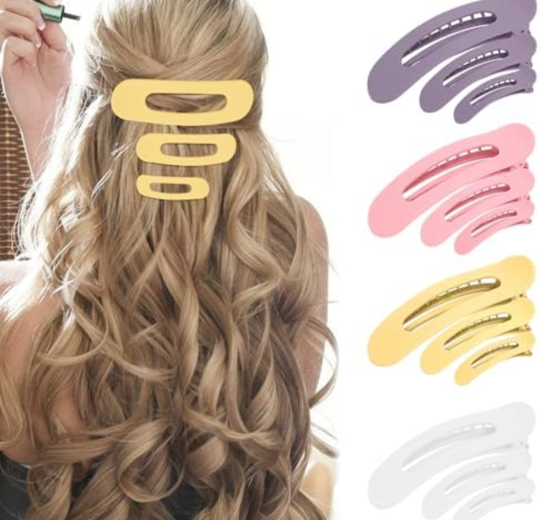 Ahoney 12 Pack Alligator & Banana Flat Hair Clips for Thin & Thick Hair - 3 Sizes Lay Down Claw Clips - Morandi 2 Pack