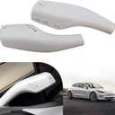 for Tesla Model 3/Y Steering Lever Cover Gear Shift Cover Column Shift modeification Covers Interior Trim Accessories (Matt White)