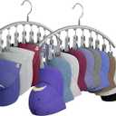 Yecuip Hat Hangers for Closet, Metal Hat Organizer for Baseball Caps 2 Pack Door Hat Racks for Baseball Caps w/ 10 Large Clips, Baseball Cap Hangers for Closet Storage, Fits All Caps
