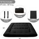 MAXYOYO Japanese Floor Mattress Futon Mattress, 4" Thicken Tatami Mat Sleeping Pad Foldable Roll Up Mat Boys Girls Dormitory Pad Kids Floor Lounger, Black, Full