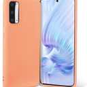for Galaxy S20 Case, Liquid Silicone Slim Soft TPU Fit Full Body Protection Shockproof Phone Cover for Galaxy S20 6.2" 2020 (Kumquat)