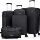 Expandable Luggage Sets 5 Piece,Suitcases with Detachable Wheels,ABS Hard Case Luggage with TSA Lock Spinner Wheels,Carry On Luggage Set