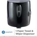 Universal Centerpull Paper Towel and Wiper Dispenser by GP PRO (Georgia-Pacific), Black, 54050, 10.25 W x 10.75 D x 12.625 H, 1 Dispenser