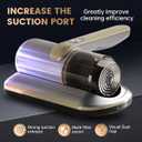 PATO Mattress Vacuum Cleaner, Wireless Handheld Bed Vacuum Cleaner with UV-C Light, HEPA Filter and Ultrasonic Vibration, 12KPa, Suitable for Beds, Sofas, Car Seats, Carpets (Golden)